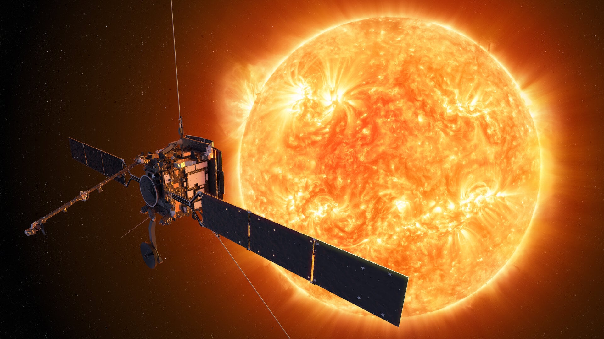 Grand filtre orbital devant le Soleil — bouclier planétaire