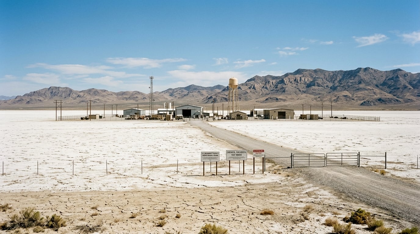 Dugway Proving Ground, Utah — desolate desert chemical weapons testing facility
