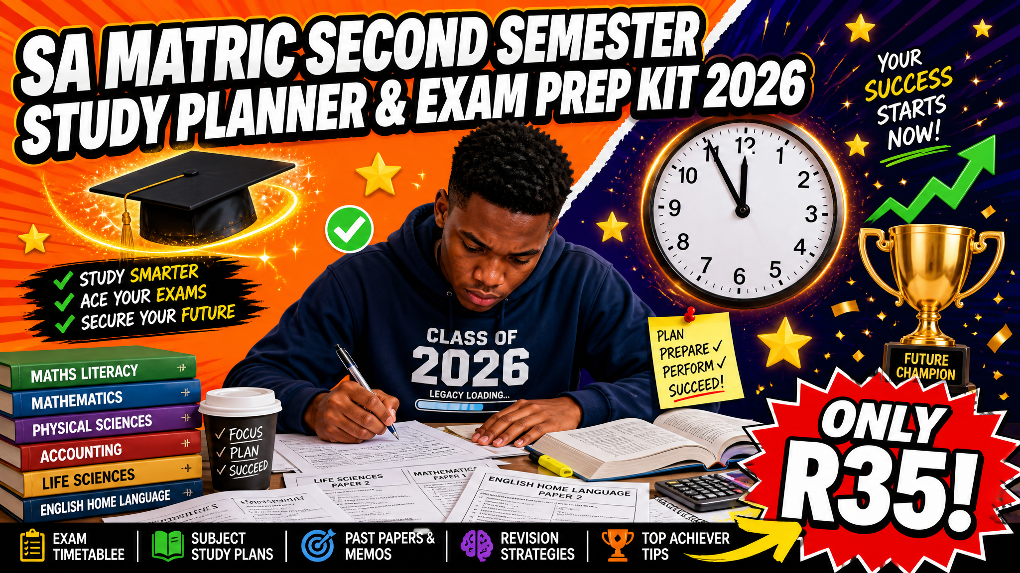 SA Matric Second Semester Study Planner & Exam Prep Kit 2026