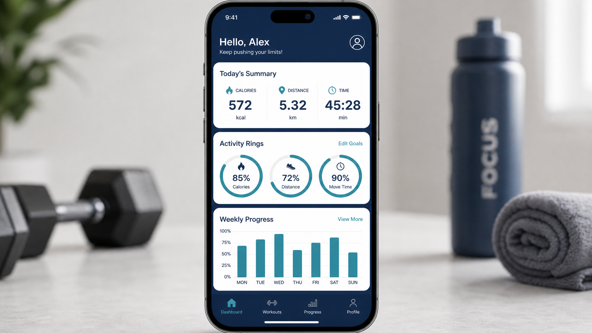 Fitness Tracking App: Health & Fitness software example