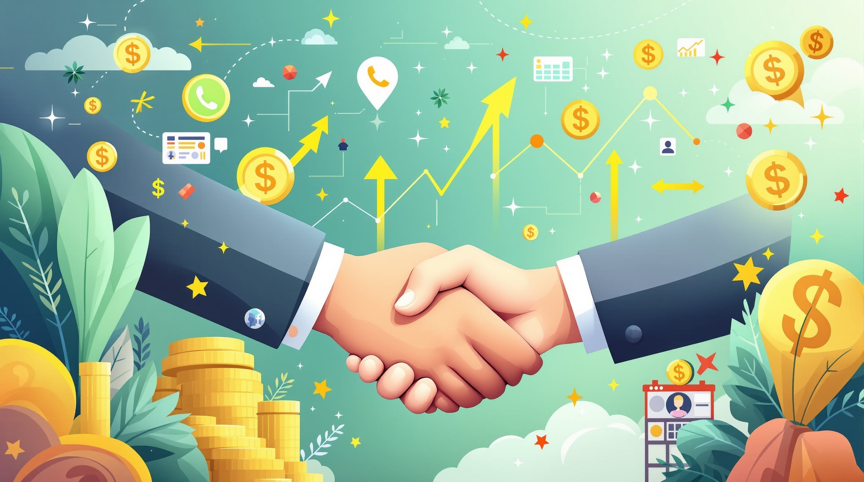 WazBot affiliate program partnership illustration