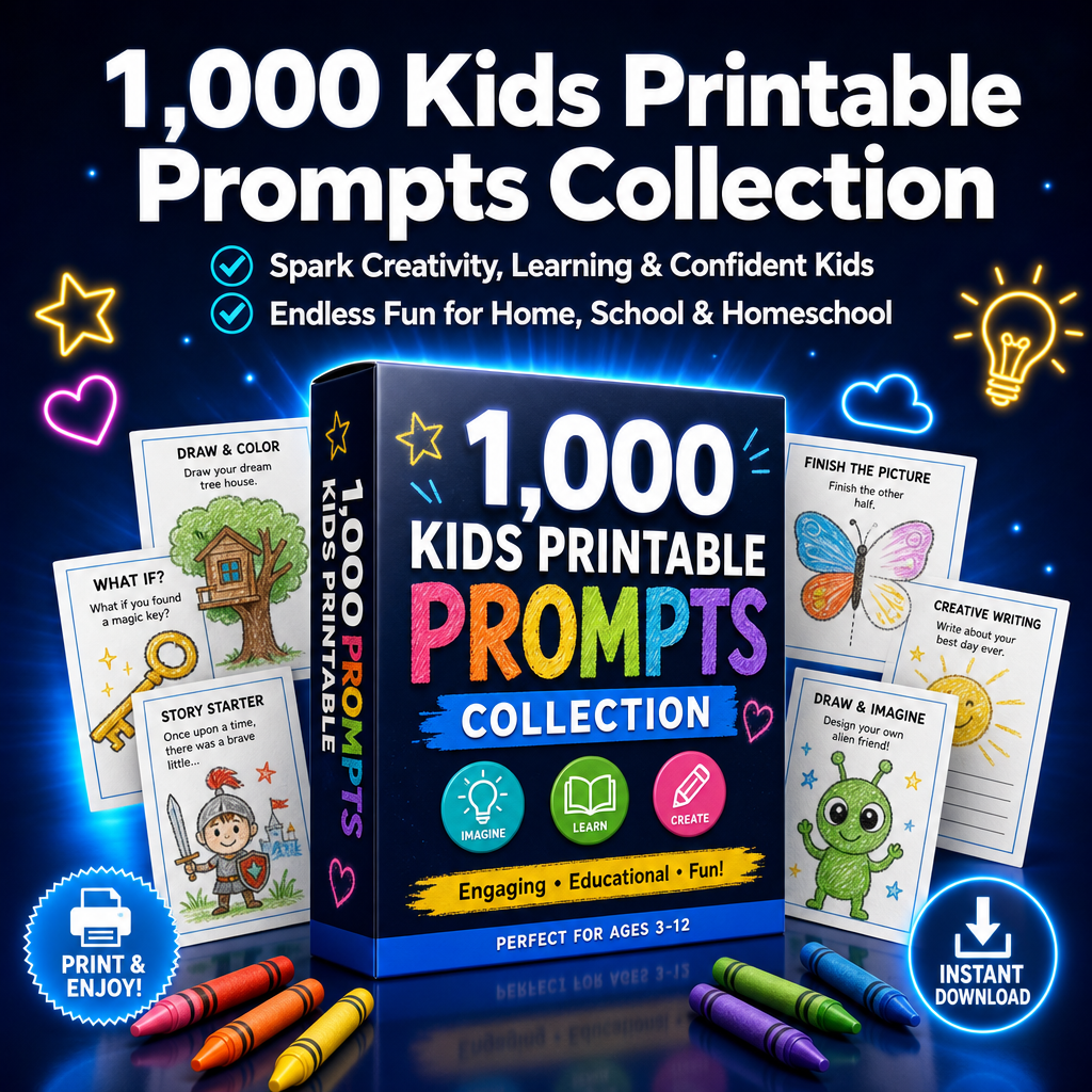 1,000 Kids Printable Prompts Collection