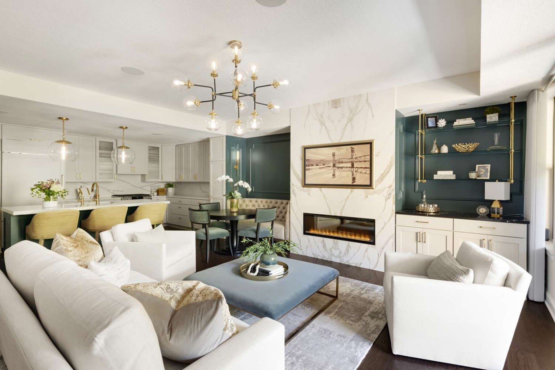 Open Concept Living Space by Duffey Construction in Springfield, MO