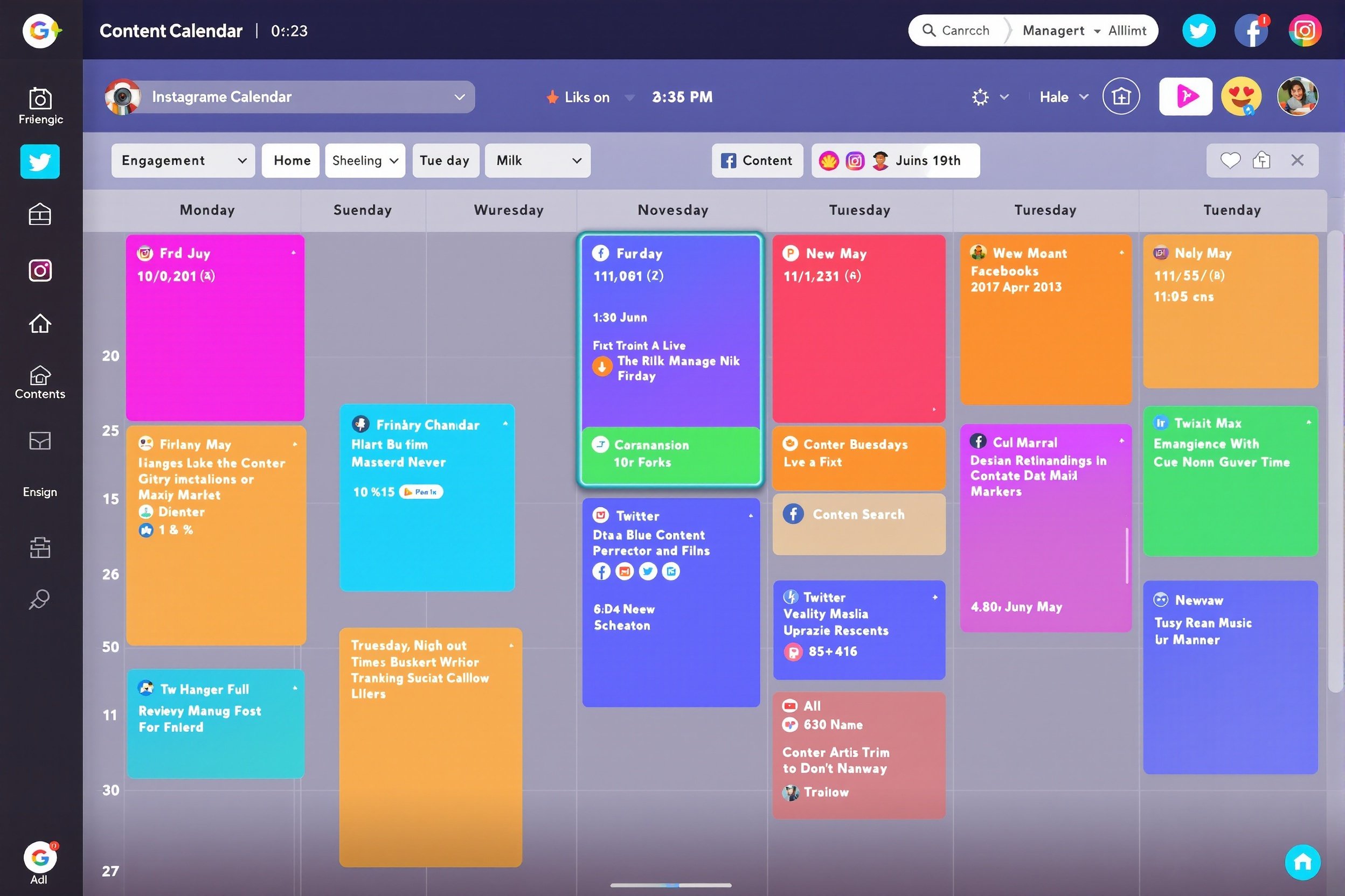 Social Media Content Calendar & Planner