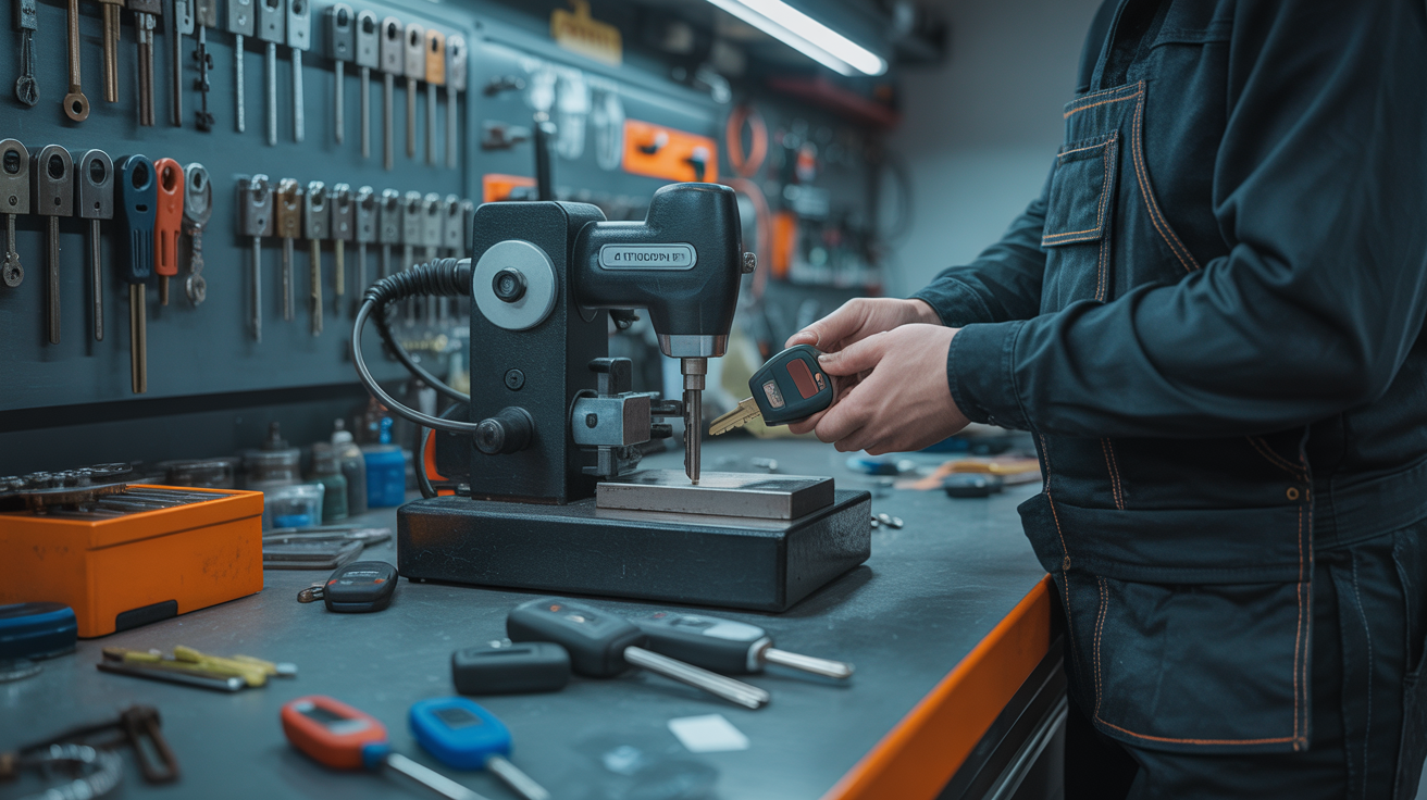 Professionele autosleutel bijmaken met moderne apparatuur