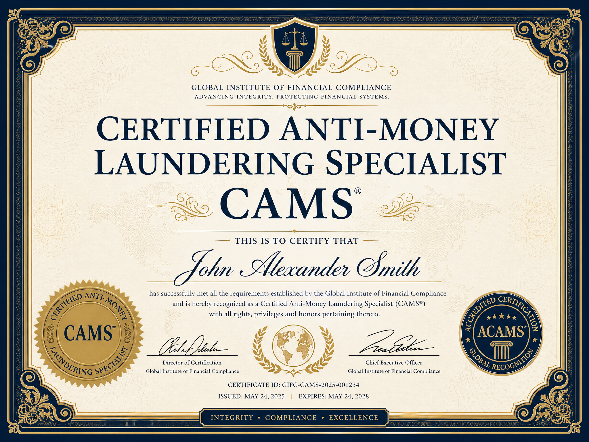 Certified Anti-Money Laundering Specialist