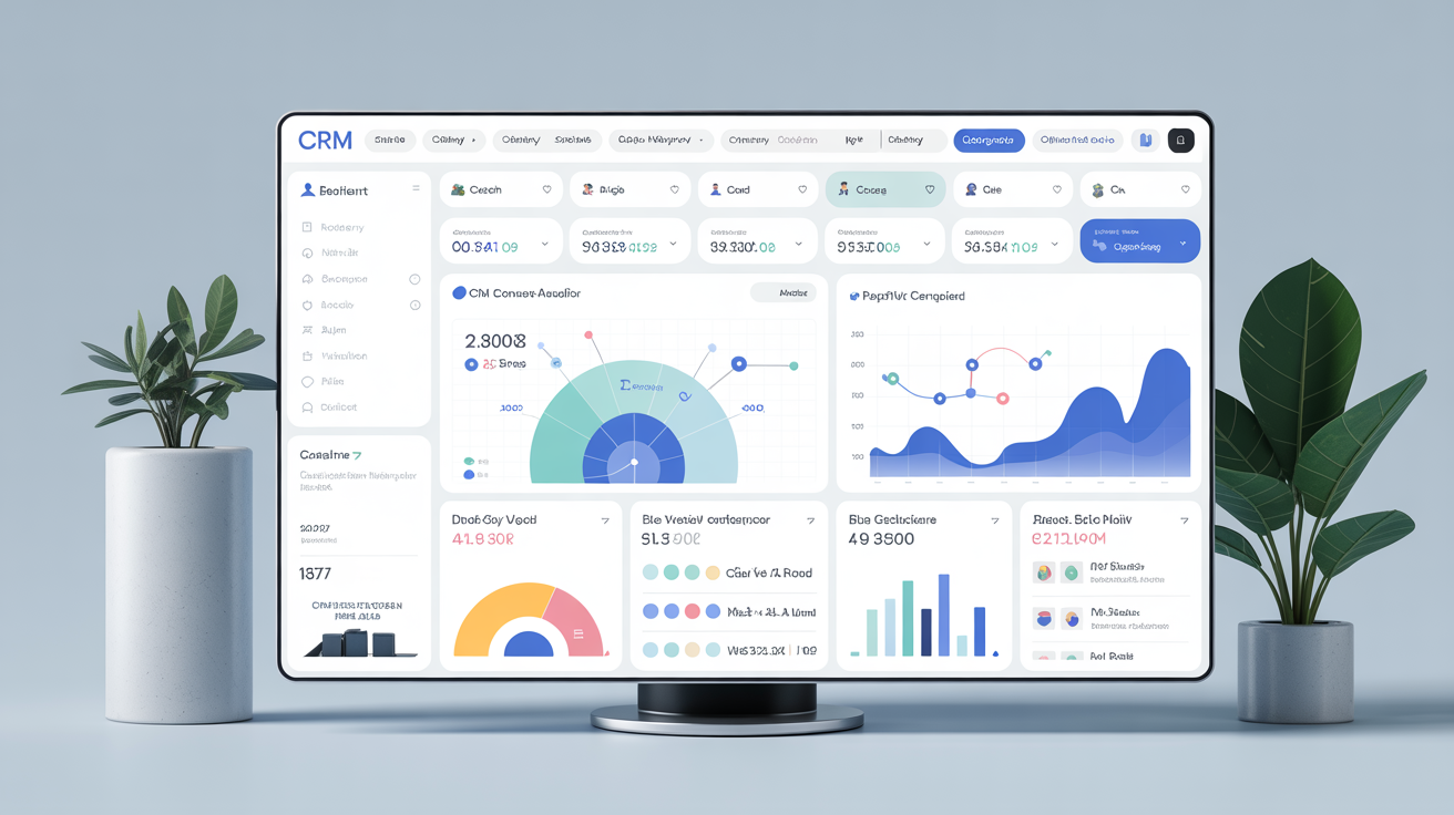 Dashboard CRM moderne avec pipeline de vente et analytics pour entreprises françaises