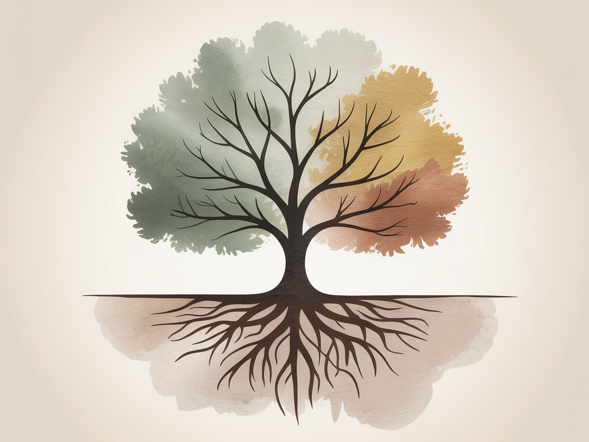 Tree of psychological growth representing child development