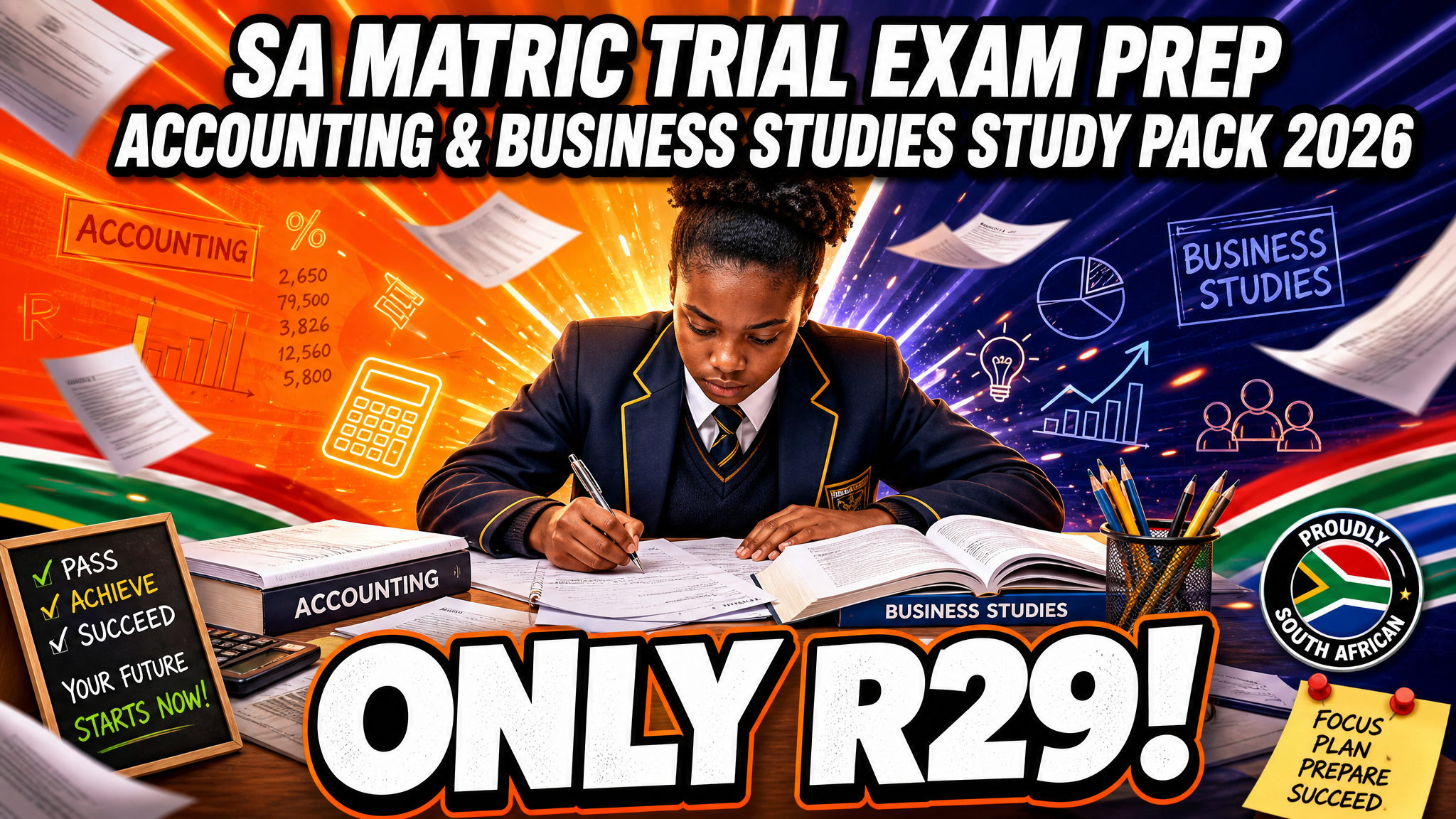 SA Matric Trial Exam Prep: Accounting & Business Studies Study Pack 2026