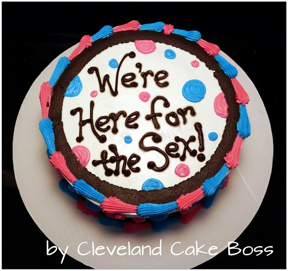 We're Here For The Sex Gender Reveal Cake