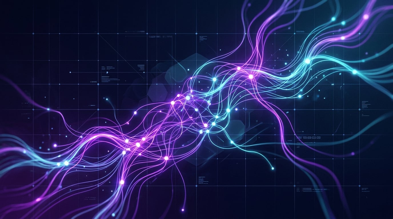 Futuristic AI neural network background