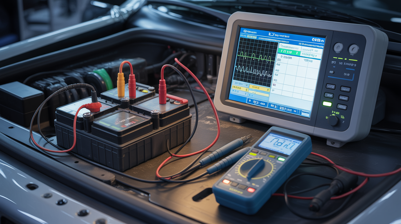 Hybrid battery diagnostic testing equipment