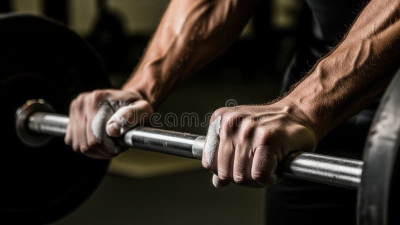 Experienced hands gripping a barbell representing decades of training