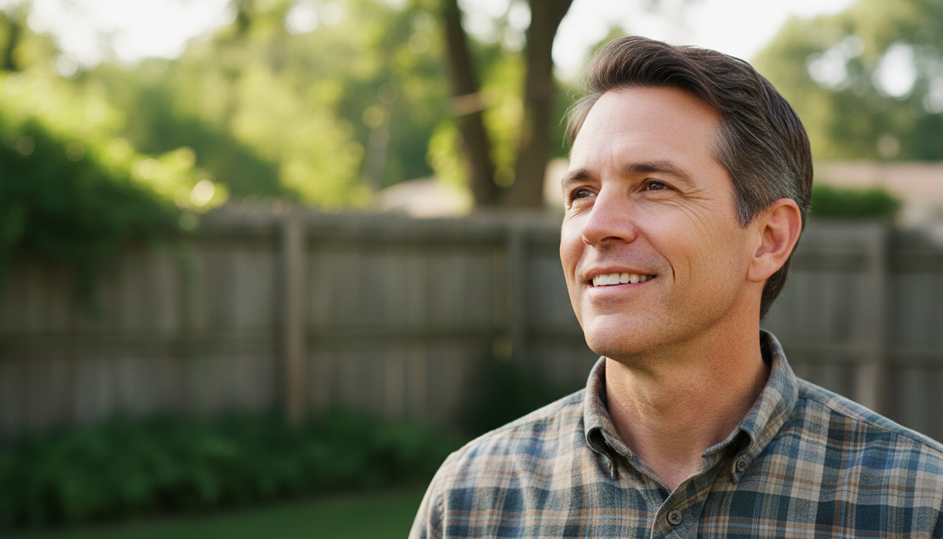 Gary, 57, ex-smoker breathing freely outdoors