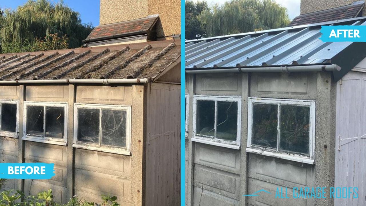 Garage roof repair completed