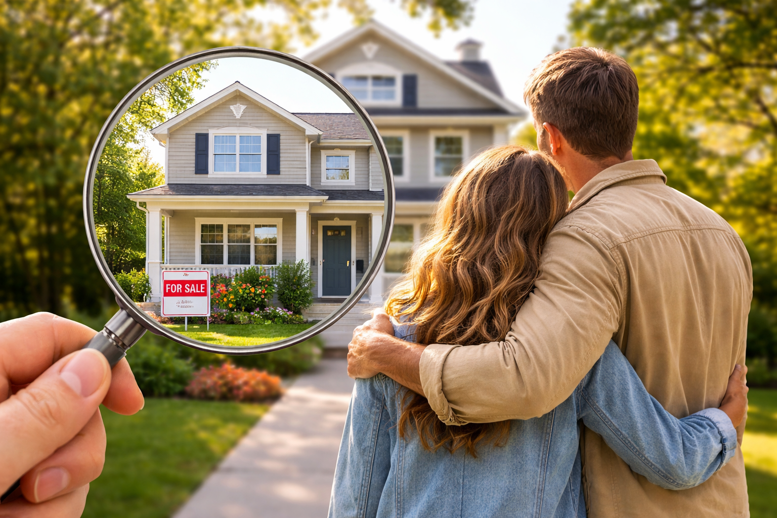 Couple searching for their dream home