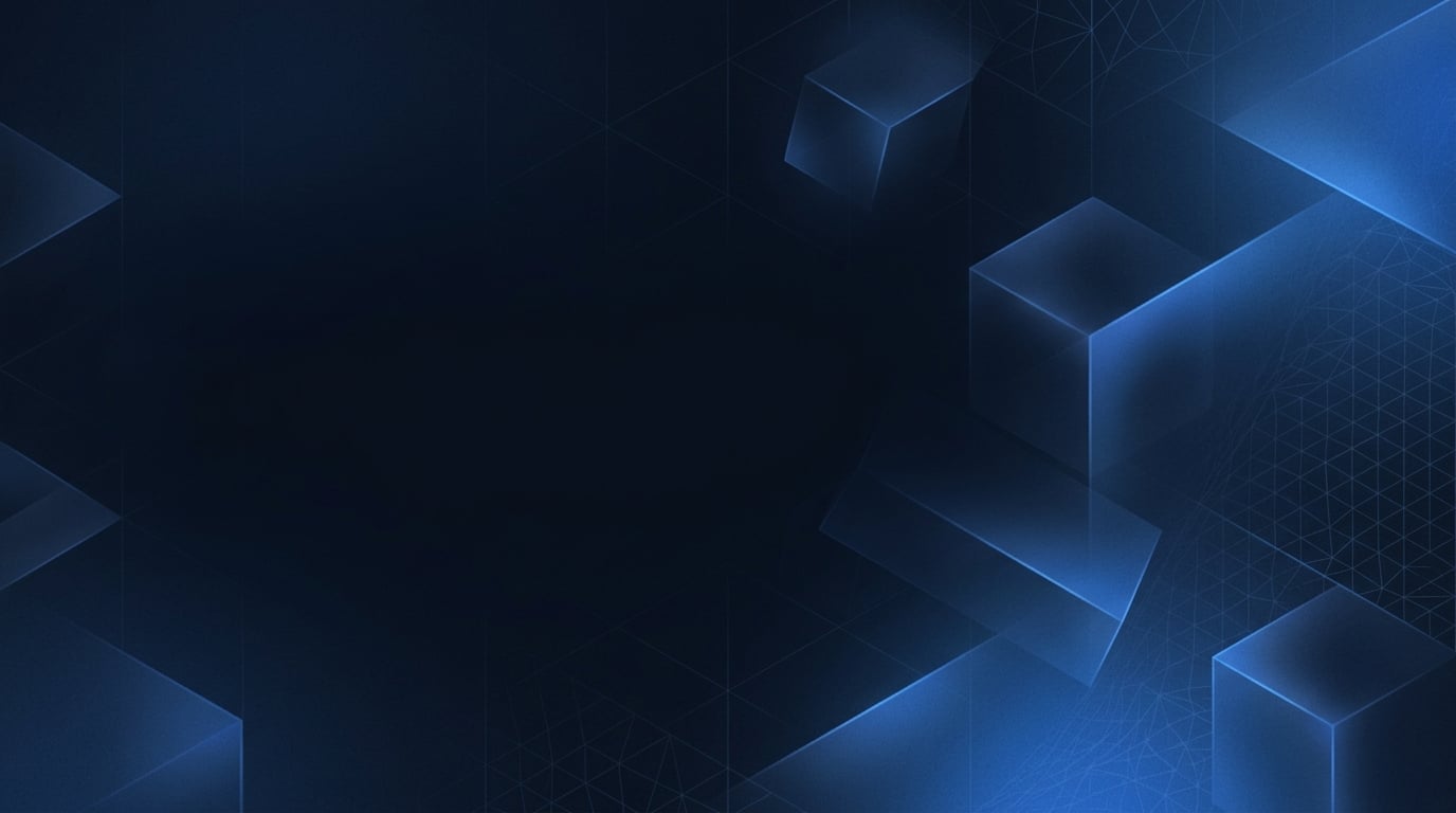 Abstract electric-blue gradient on dark navy background