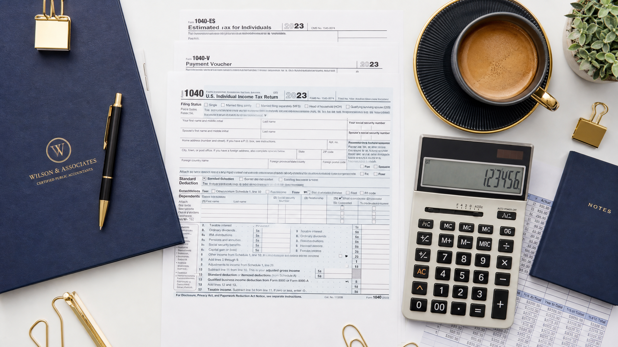 Tax documents and financial analysis