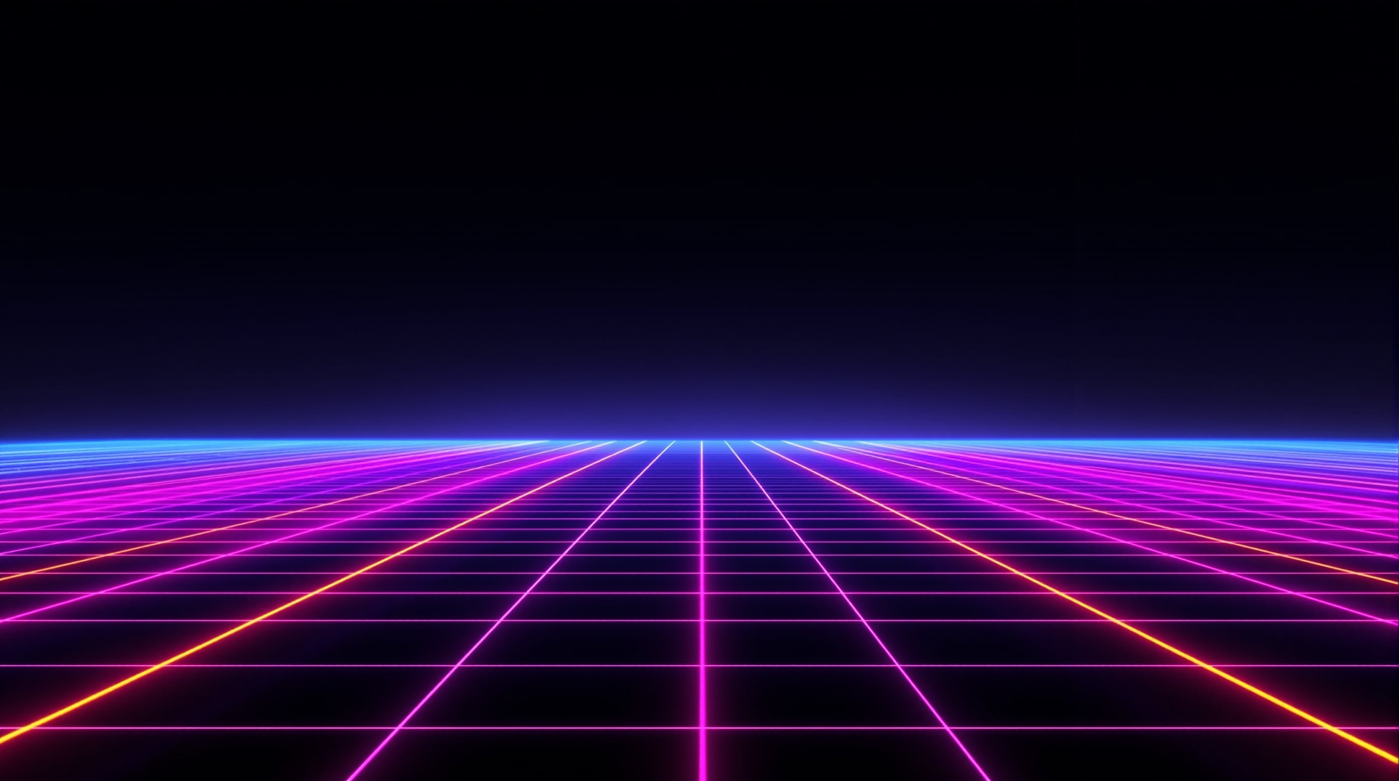 Cyberpunk neon grid