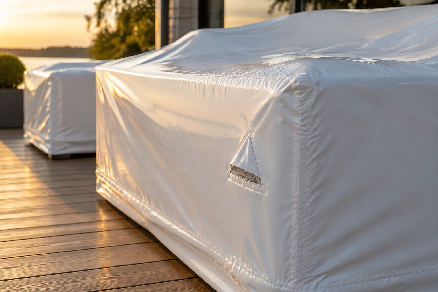 Professional shrink-wrap detail showing clean workmanship — concept imagery