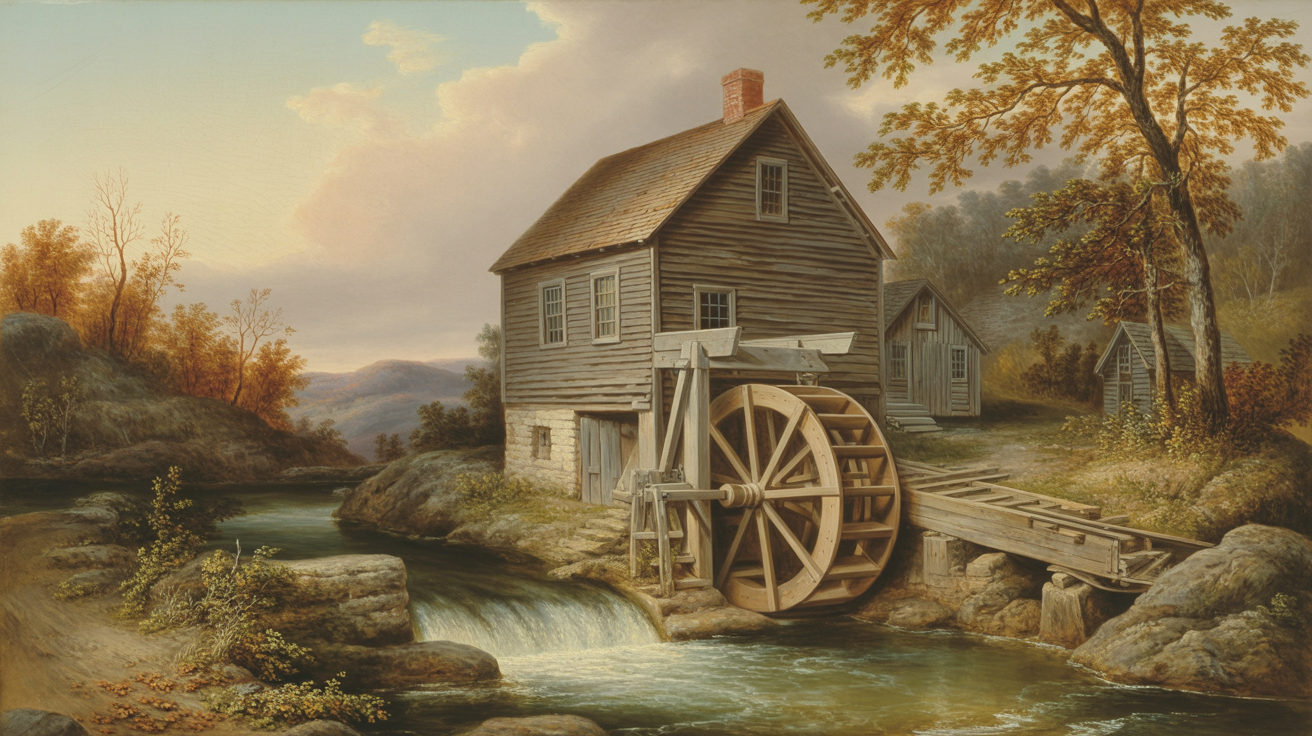 Colonial era industrial scene