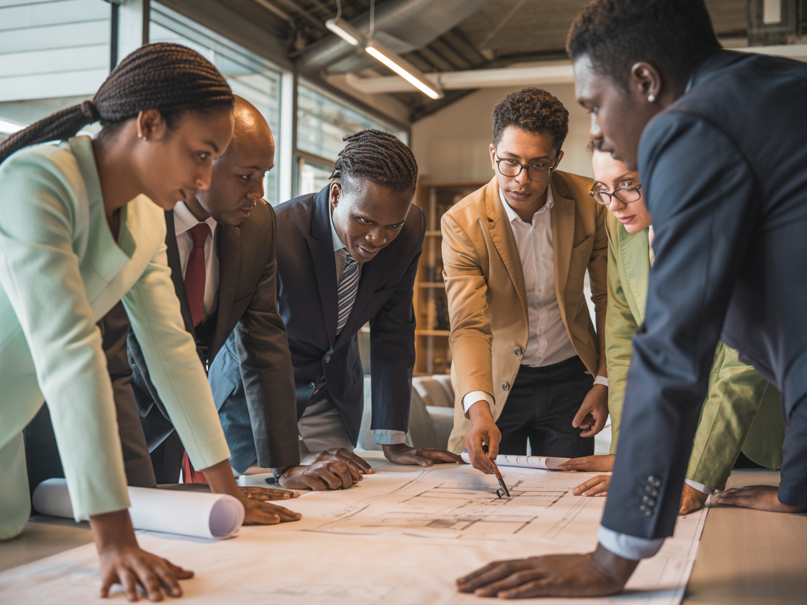 Architecture Kenya team collaborating in Nairobi office