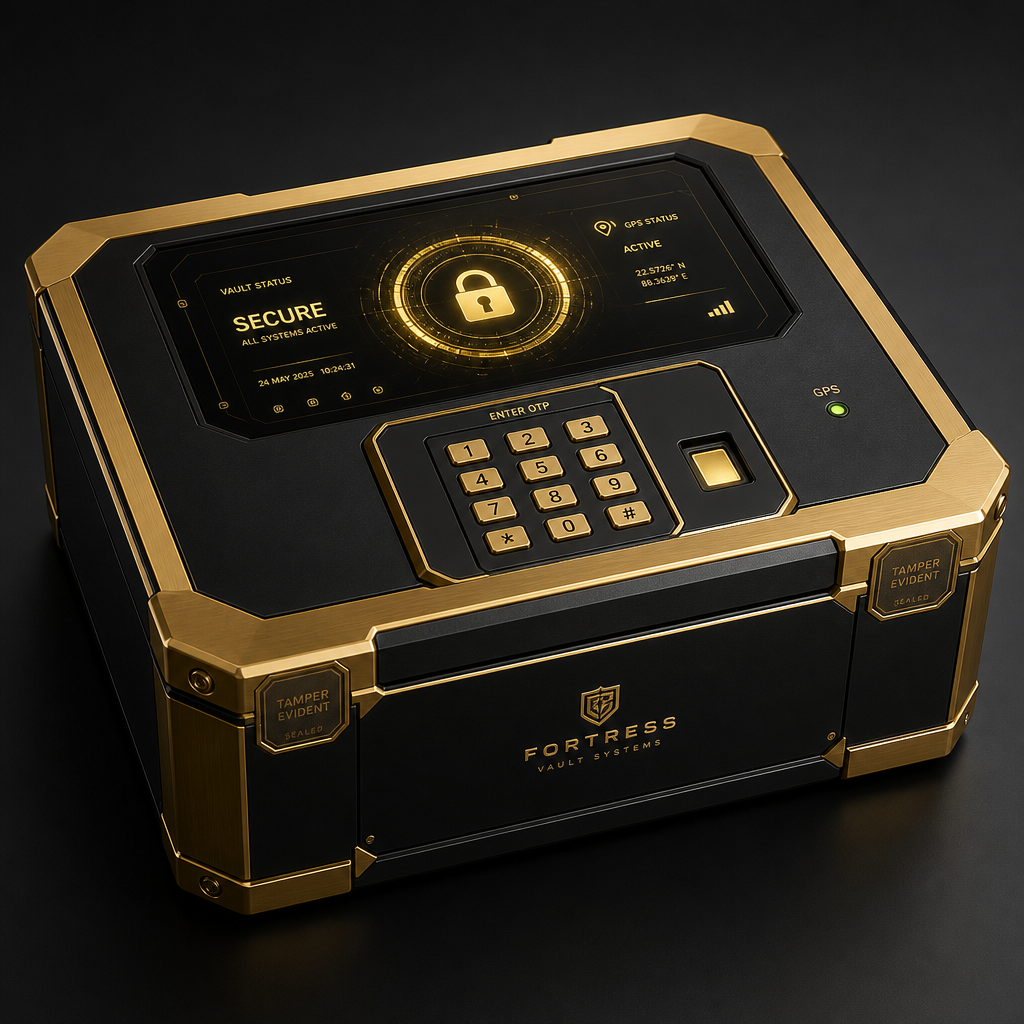 FMTEC Digital Treasure Box - Smart security container with OTP keypad, GPS tracking, and tamper-evident seals