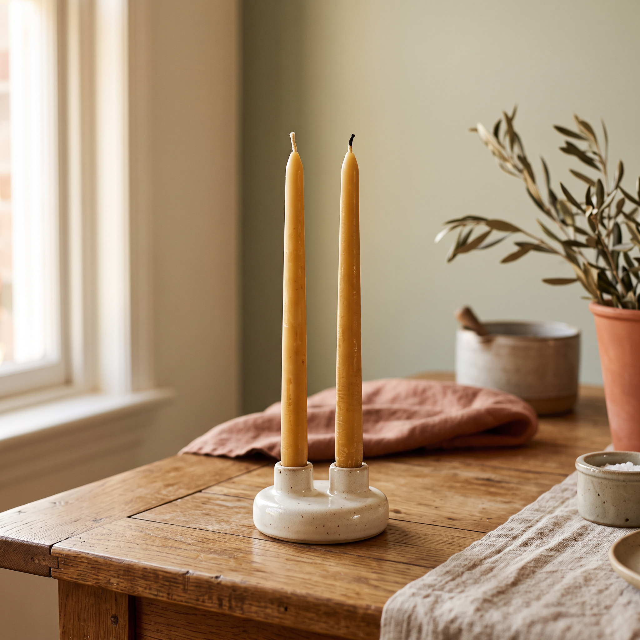 Ember Hand-Dipped Beeswax Candles