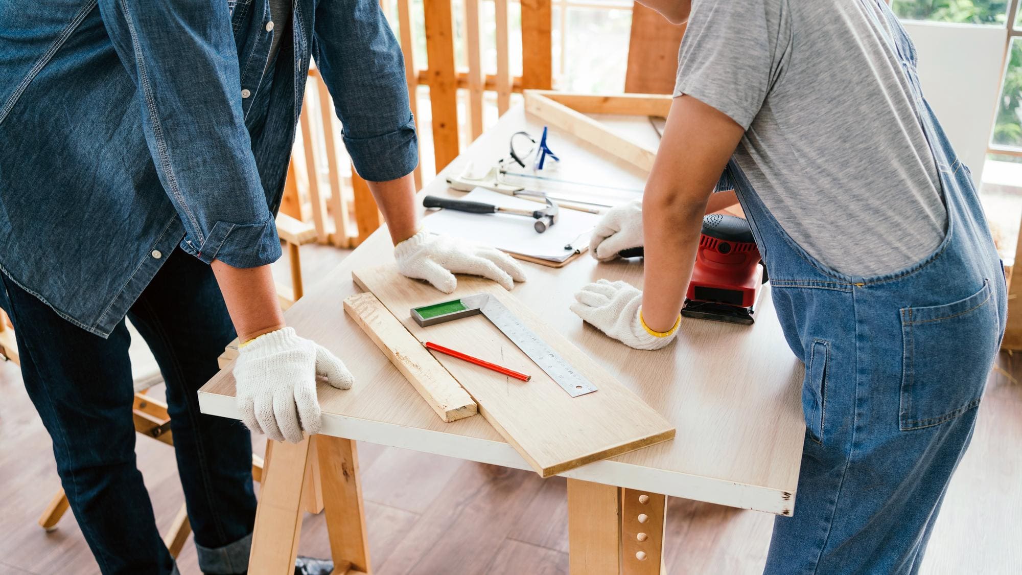 Top Revive team working on a home improvement project