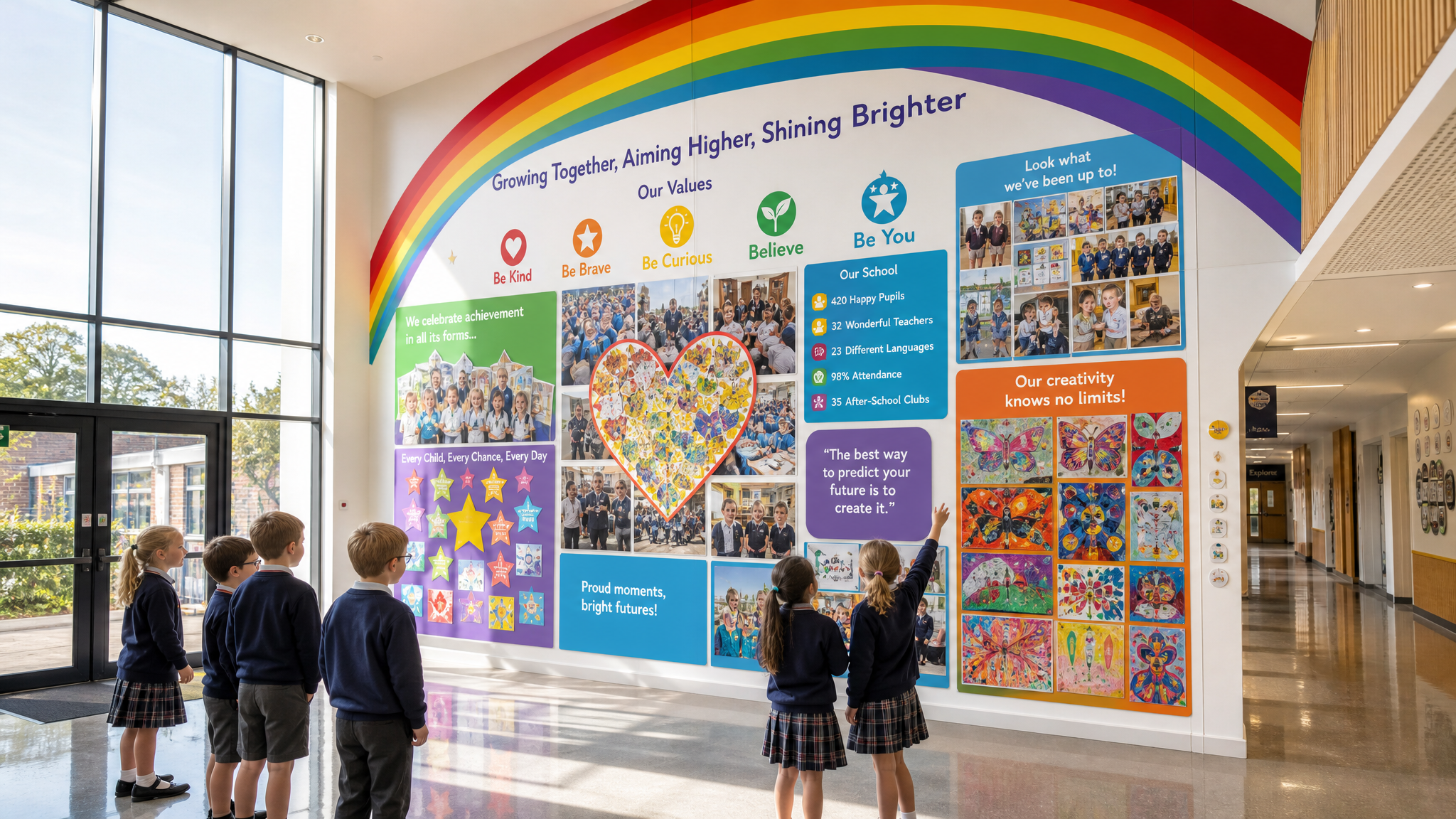 After: A reception wall that tells your impact story