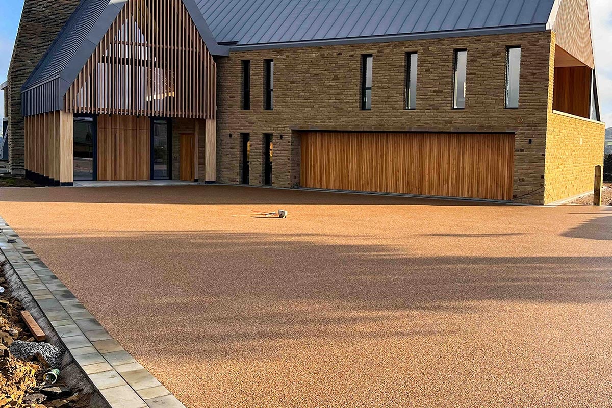 Completed resin bonded driveway project