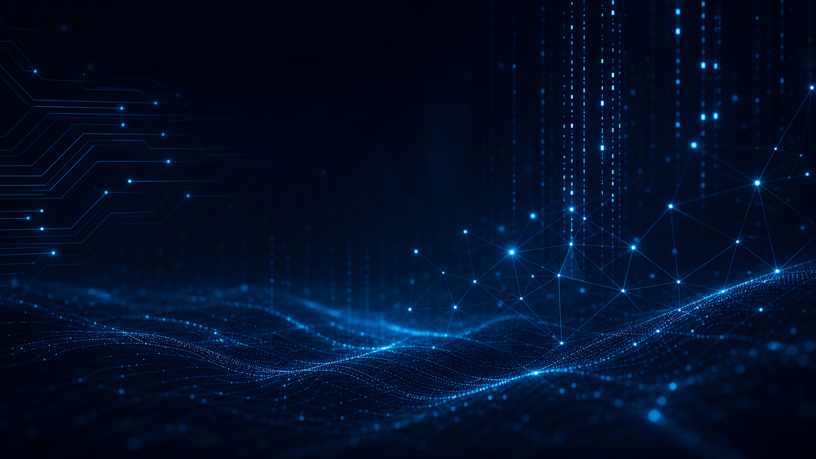 AI-powered advertising technology abstract background