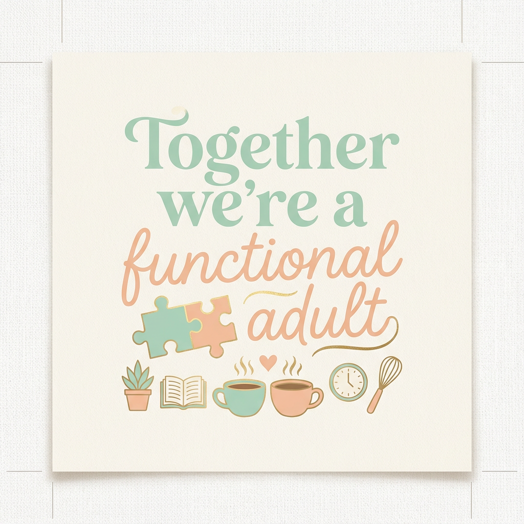 Together we're a functional adult