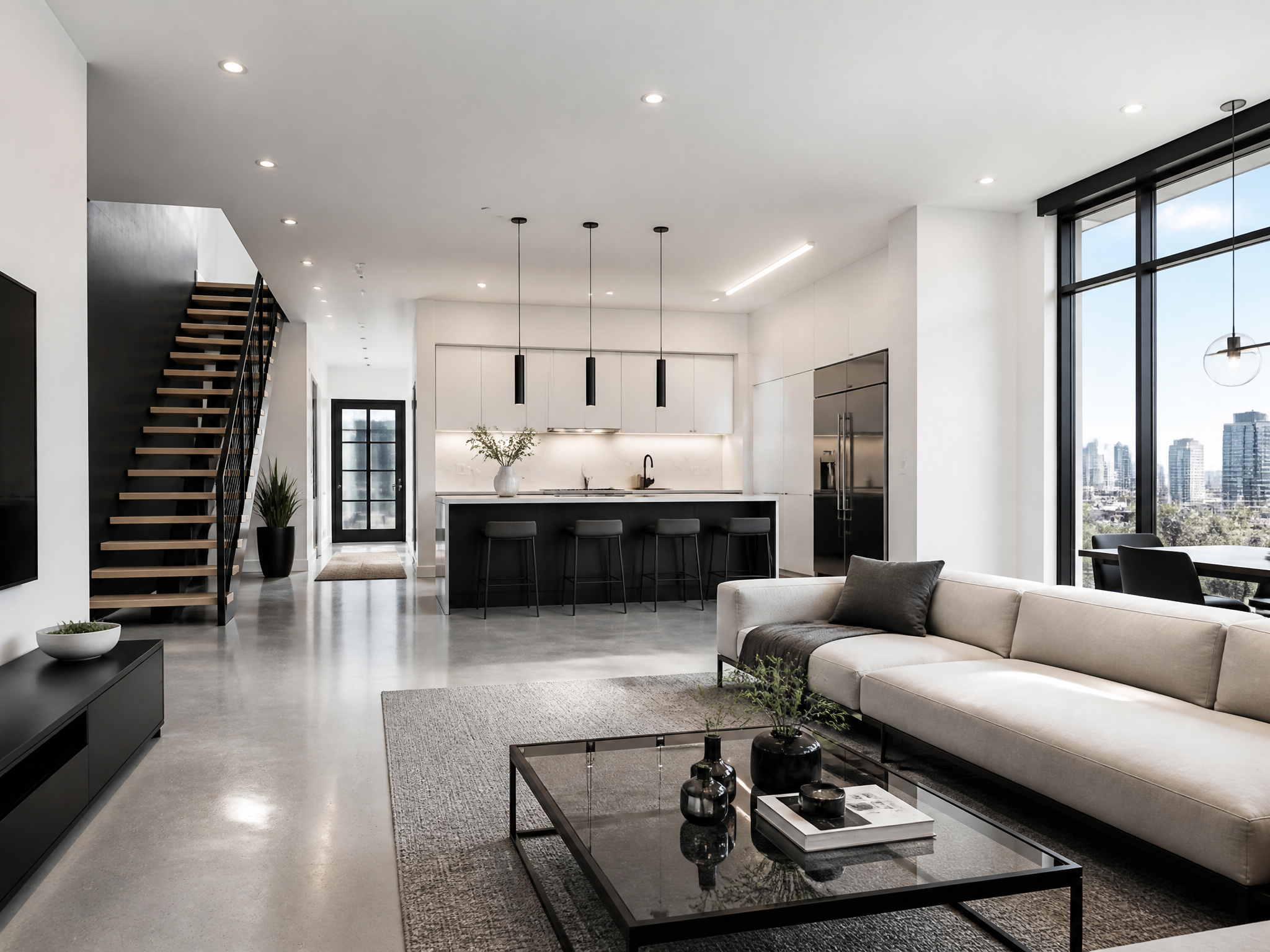 Modern minimalist living room