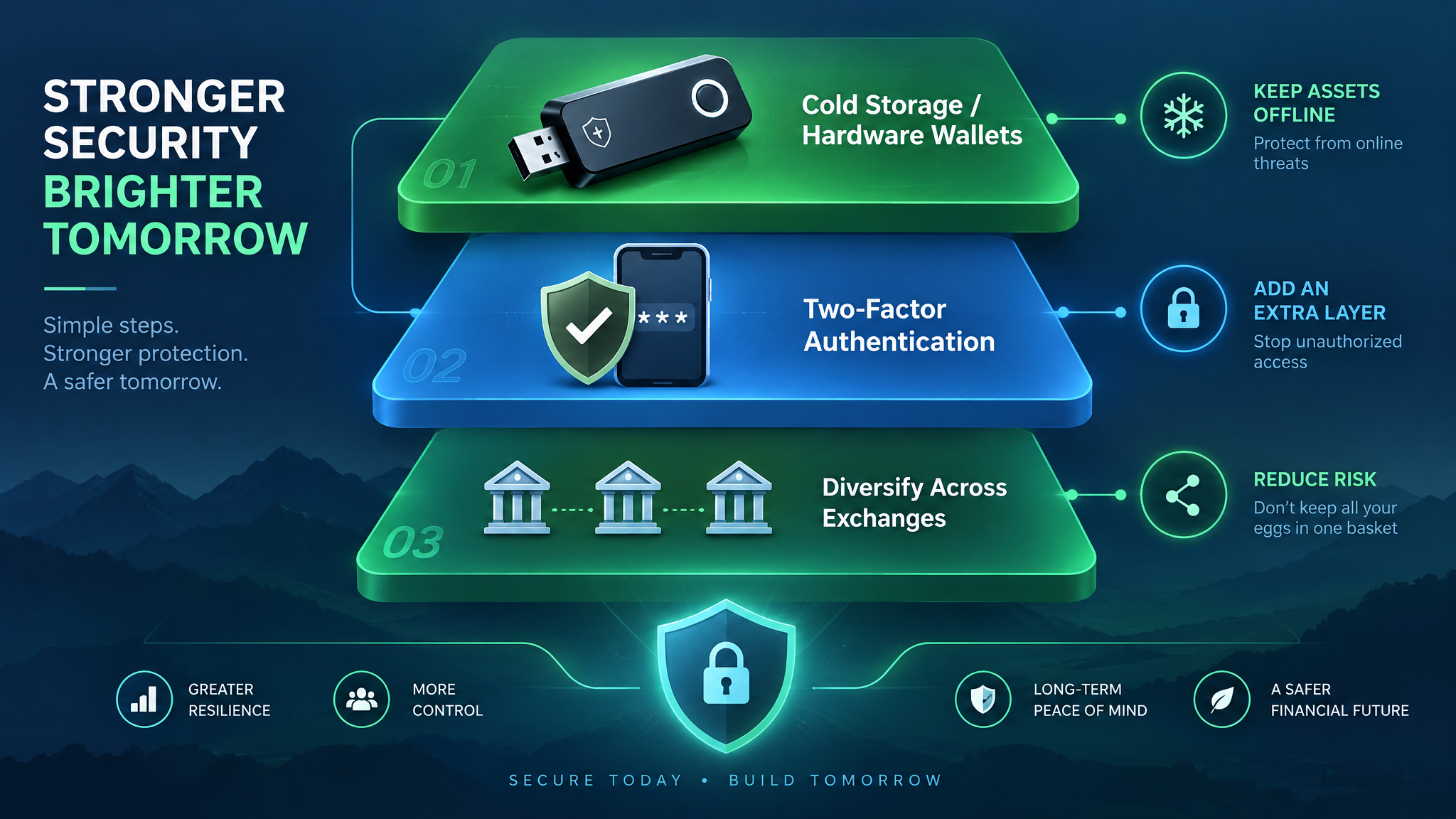 Crypto security best practices hardware wallet 2FA exchange diversification guide