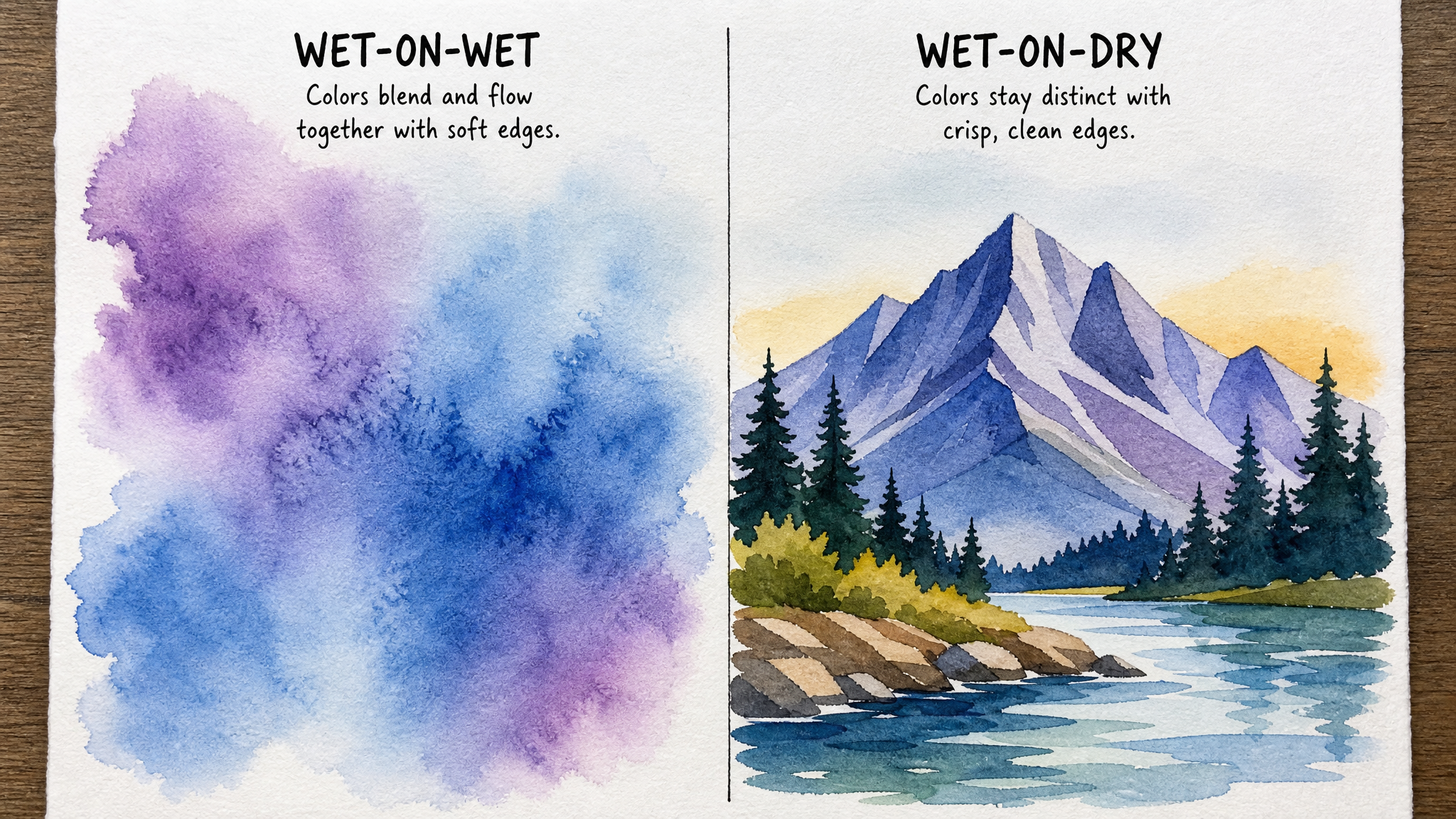 Wet-on-wet vs wet-on-dry samanburður