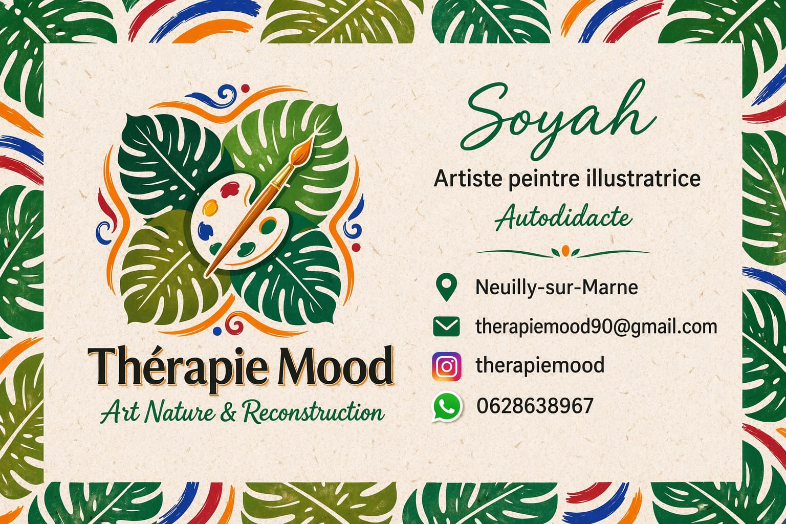 Carte de visite Soyah Thérapie Mood