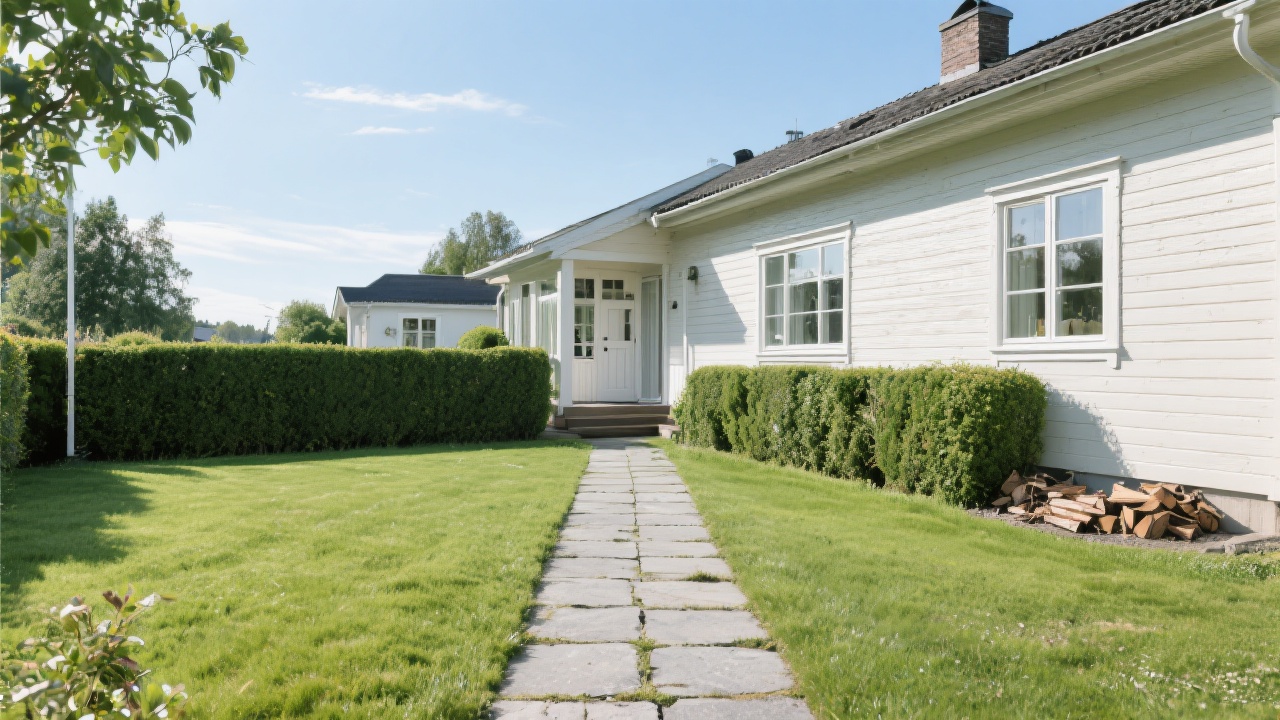 Ryddig norsk hage og hus