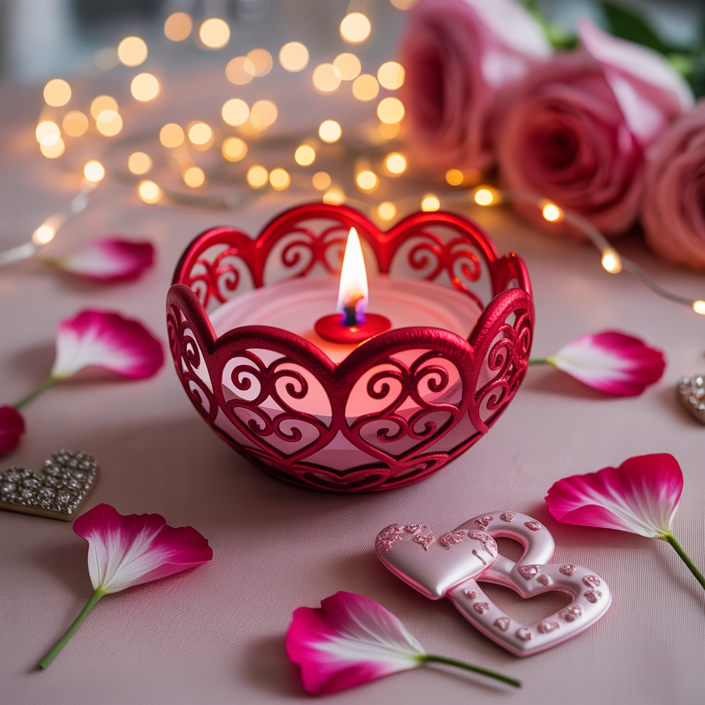 Vela rosa para amor propio
