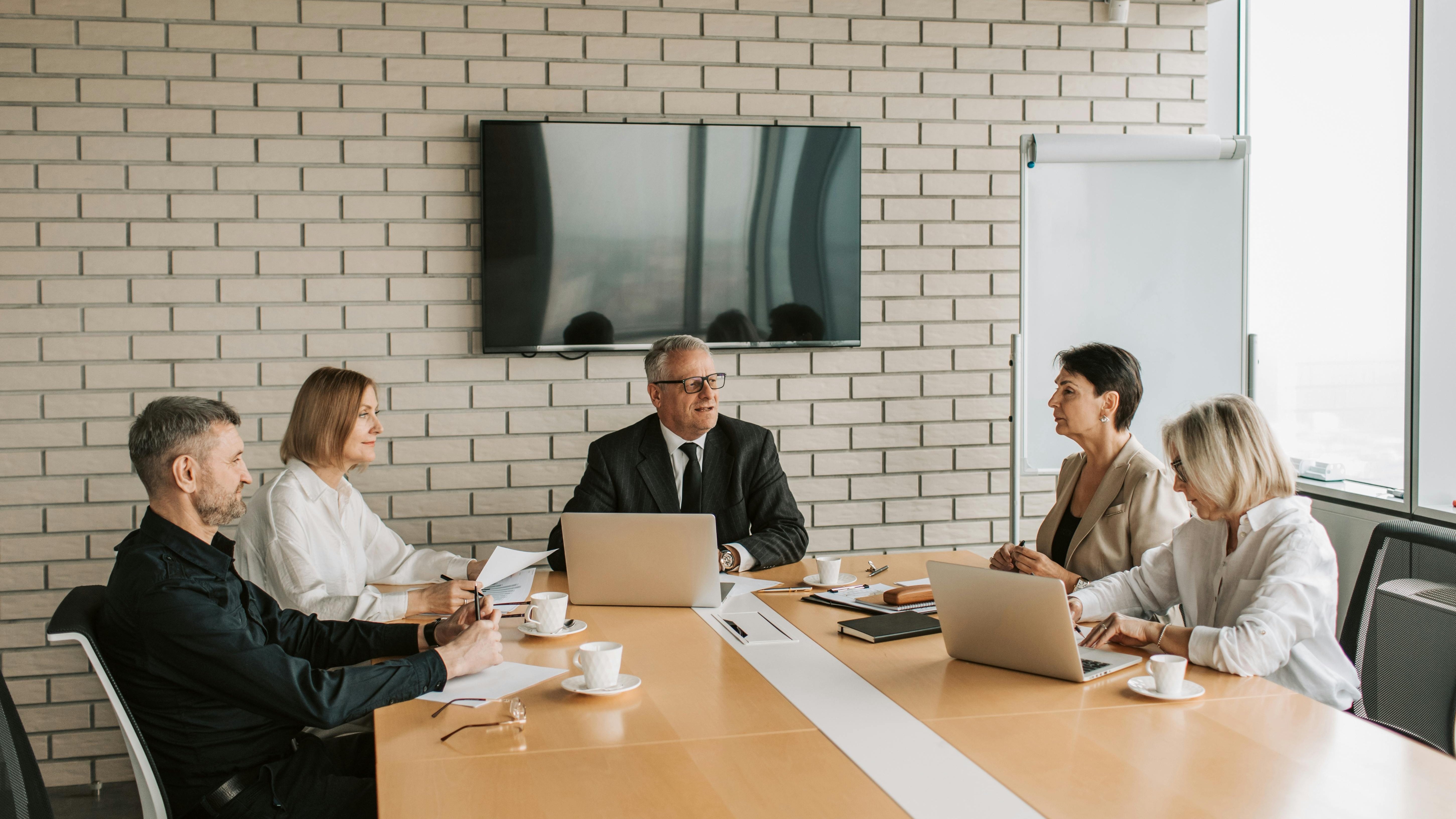 Corporate office meeting