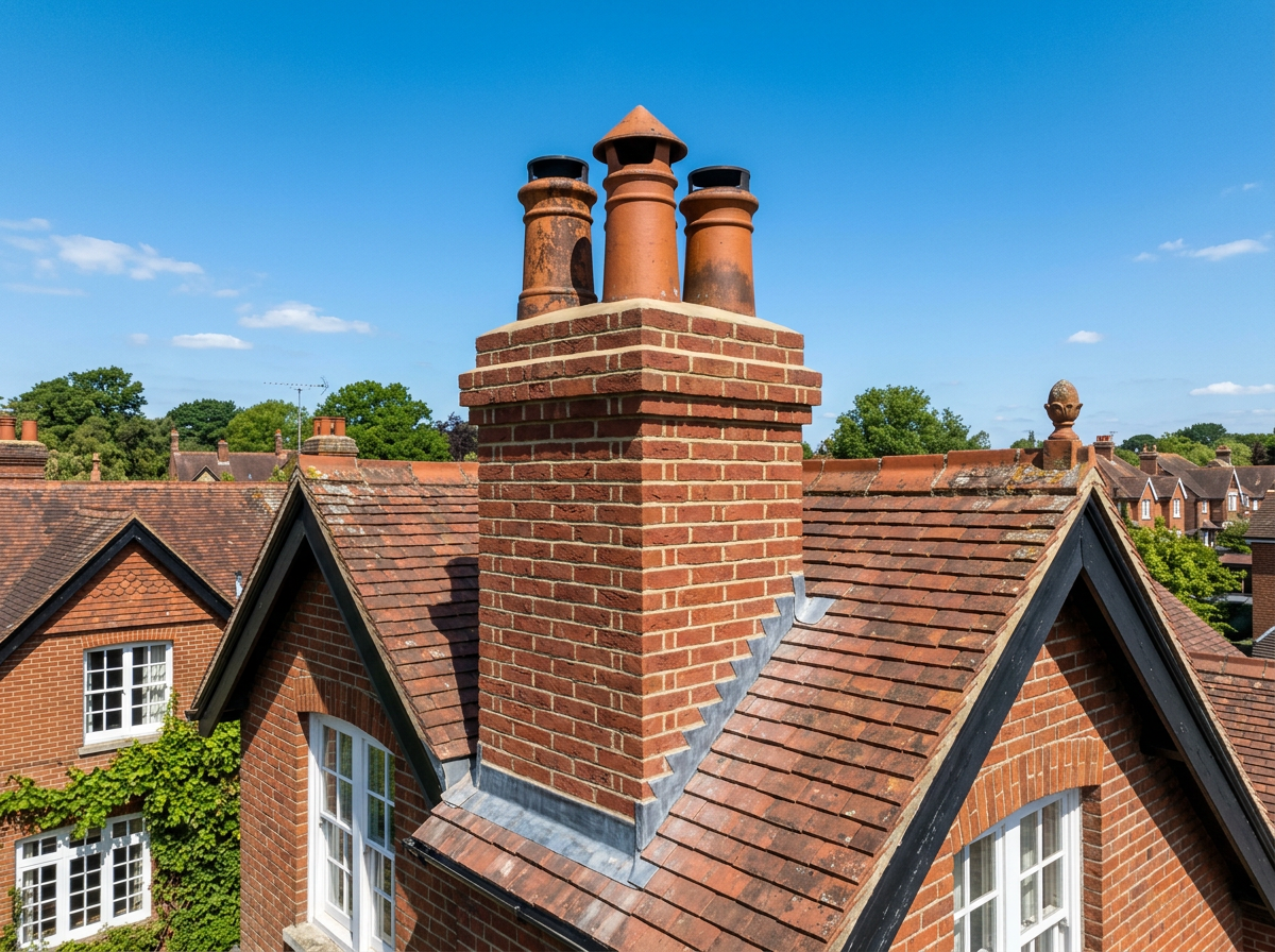 Chimney Repairs & Stacks on a UK home by Aviator Roofing Ltd