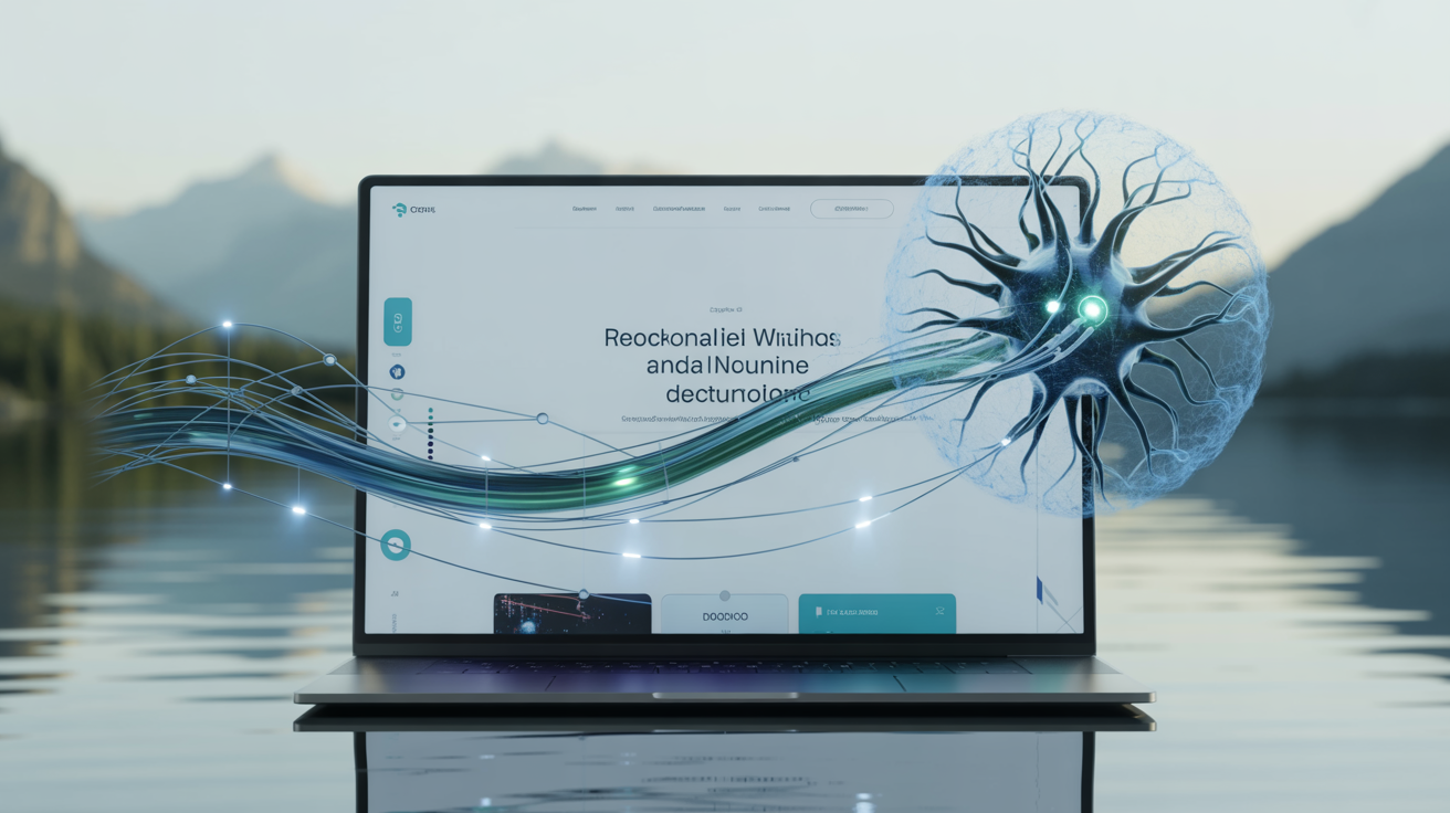 AI-powered website interface with intelligent features and Pacific Northwest aesthetic