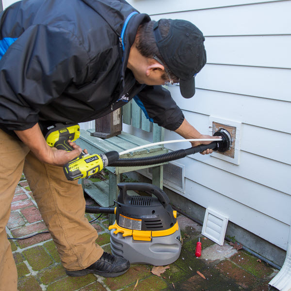 Professional dryer vent cleaning