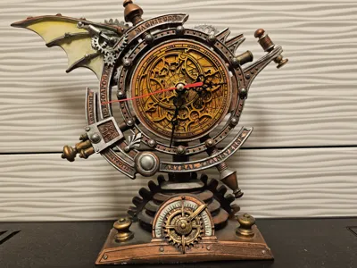Steampunk Zahnrad-Uhr