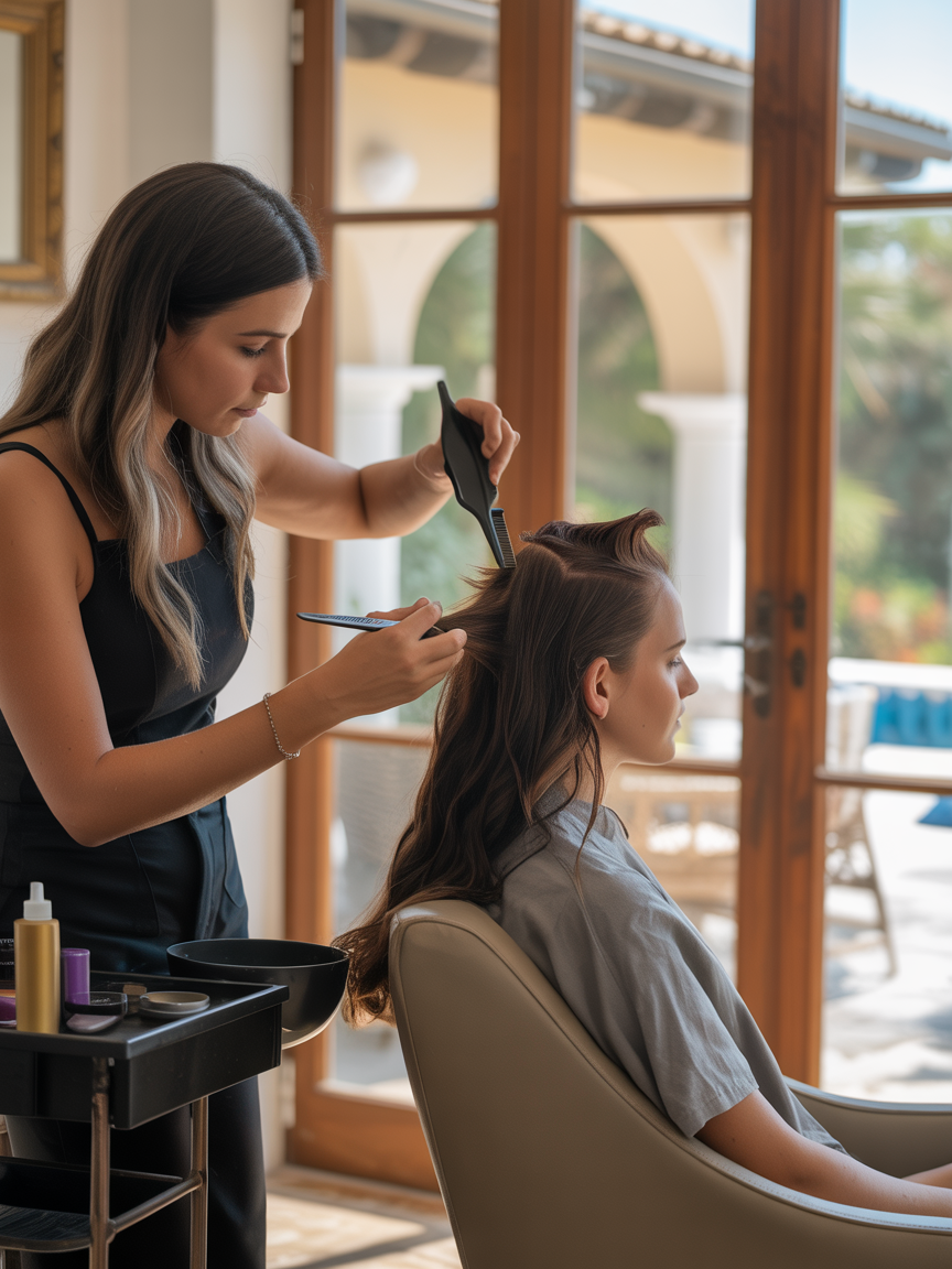 Hair colouring service