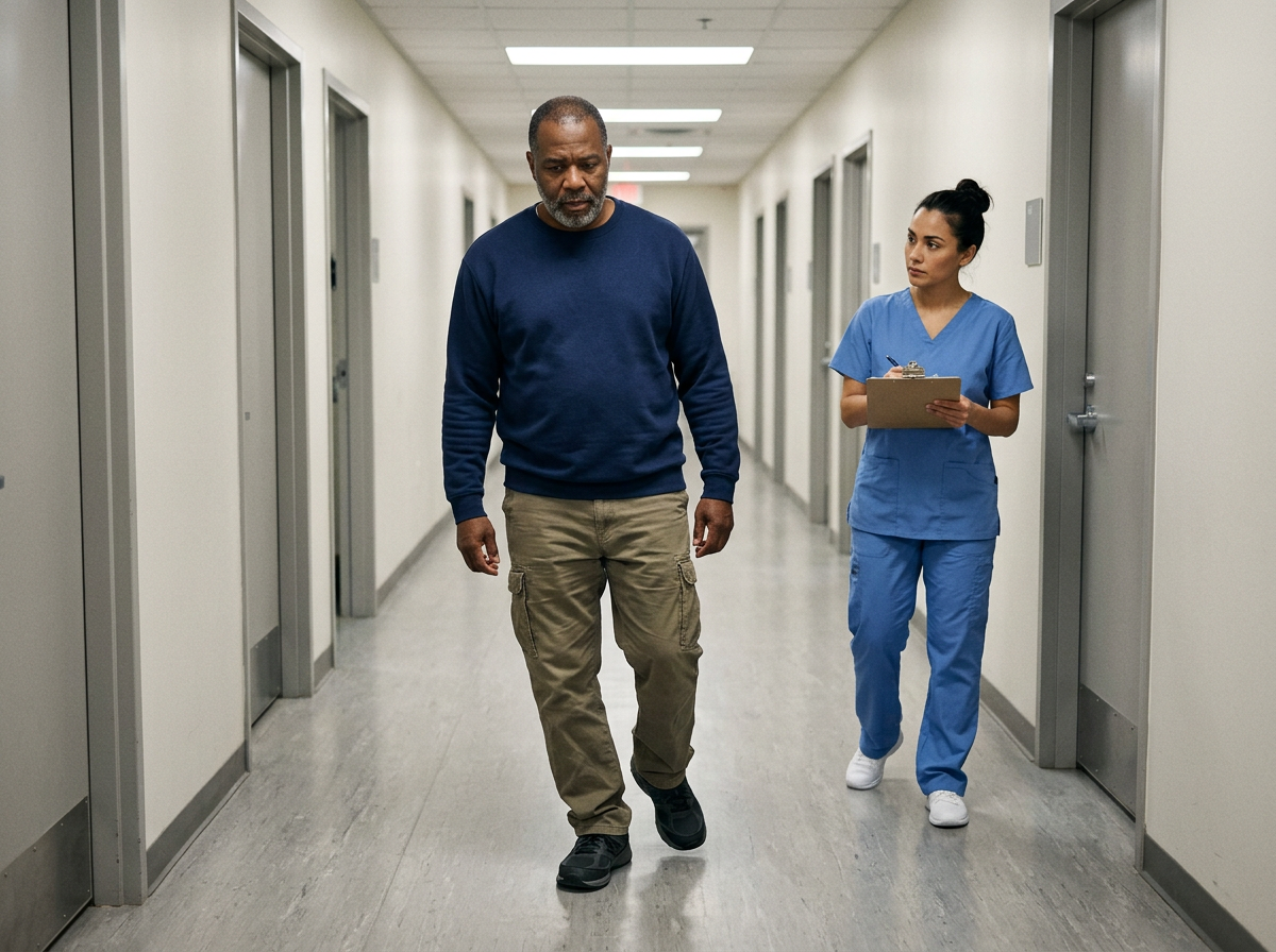 Gait analysis during a VA compensation and pension spine examination