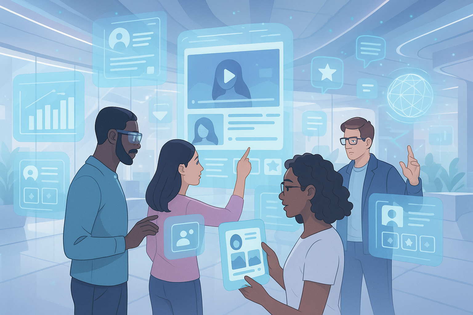 Personalização de conteúdo digital, experiência imersiva, realidade aumentada