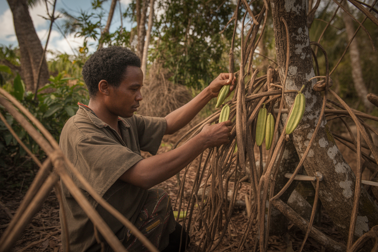 Producteur de vanille à Madagascar