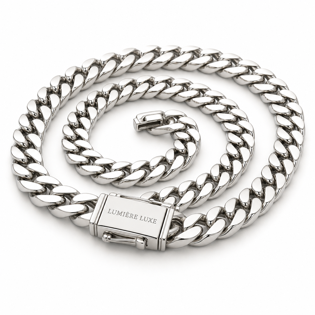 White Gold Cuban Link Chain view 2
