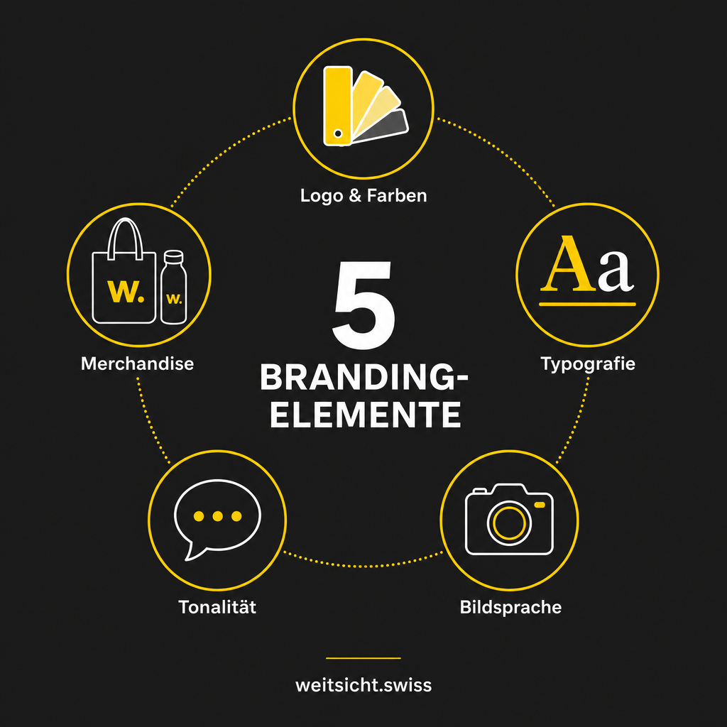 Die 5 essentiellen Branding-Elemente für KMU – Infografik